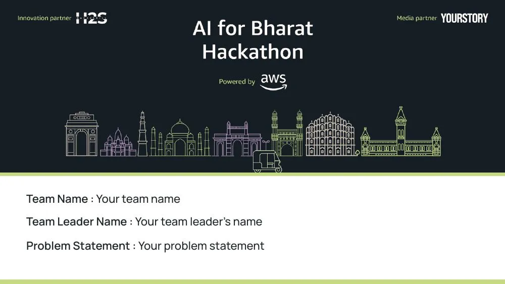 AWS AI for Bharat template, first slide
