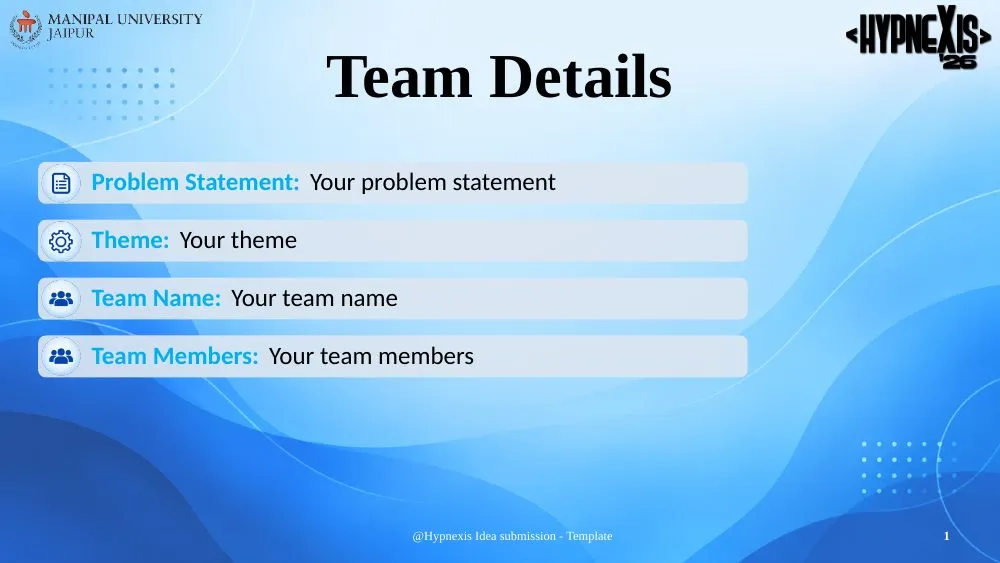 Hypnexis 2026 template, first slide