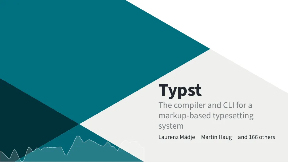 Typst, first slide