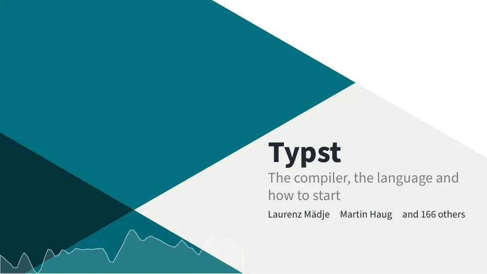 Typst, first slide